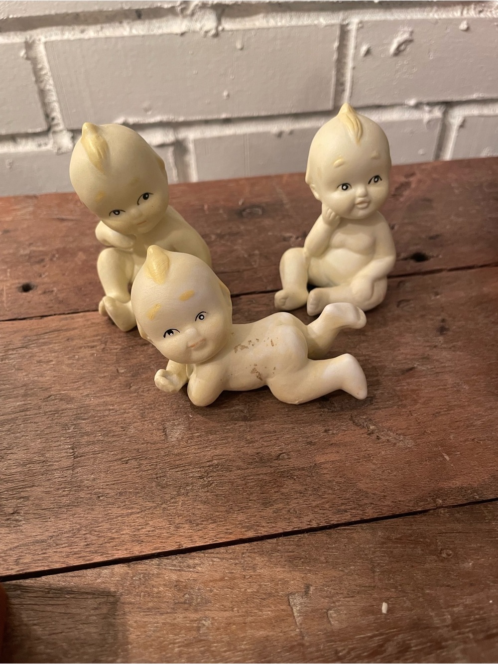 Set of 3 Vintage Porcelain Kewpie dolls